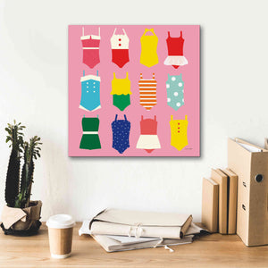'Bathing Suits Galore' by Ann Kelle Designs, Canvas Wall Art,18 x 18