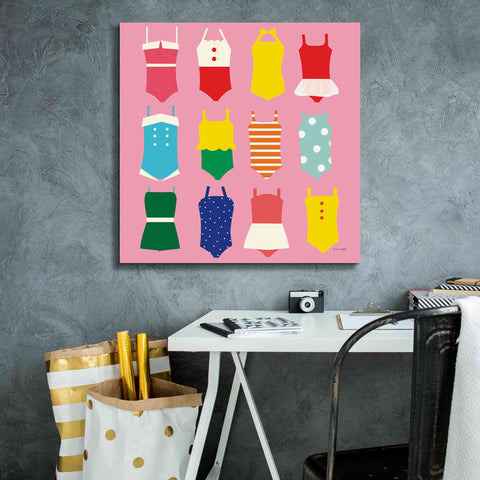 Image of 'Bathing Suits Galore' by Ann Kelle Designs, Canvas Wall Art,26 x 26