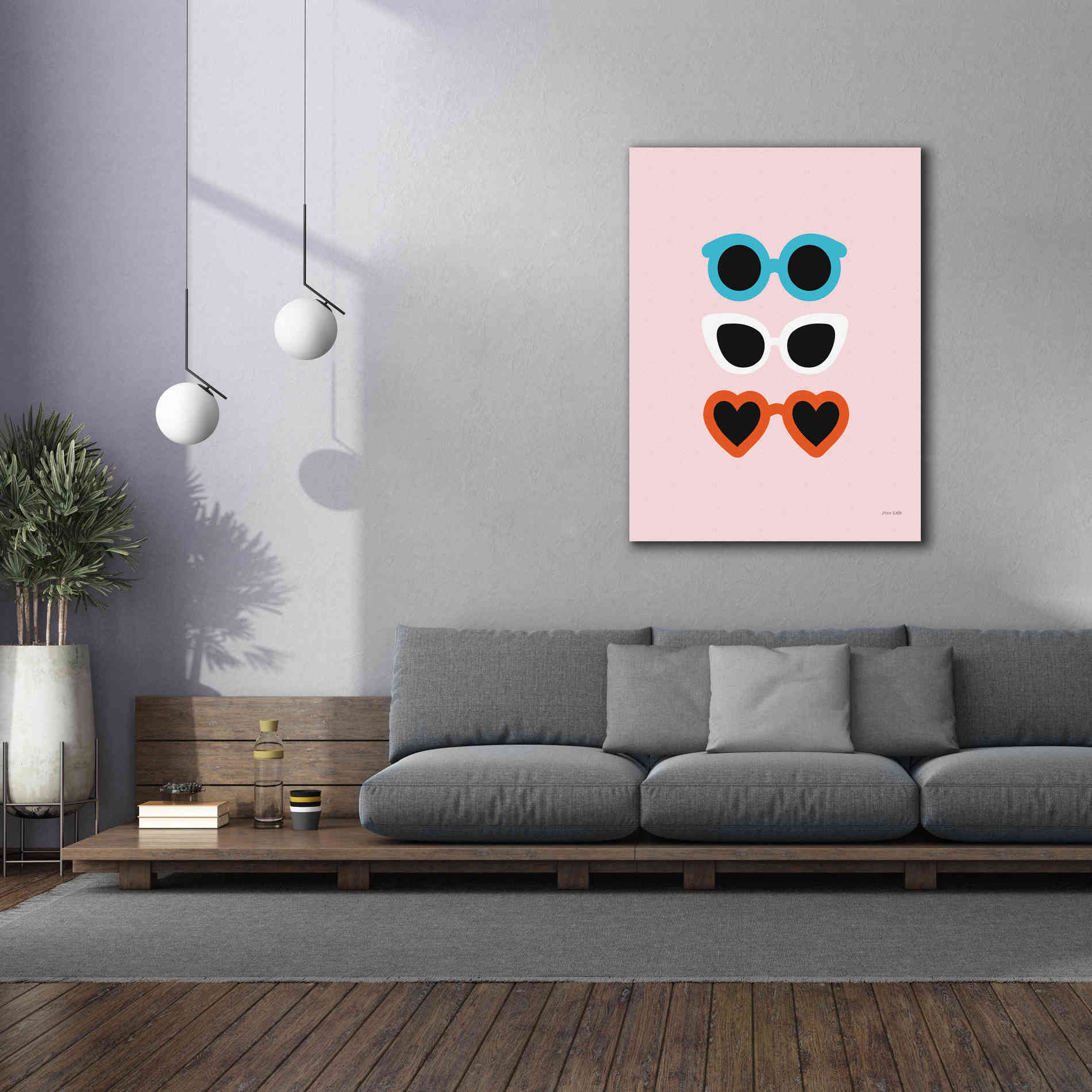 'Sunglasses for All II' by Ann Kelle Designs, Canvas Wall Art,40 x 54