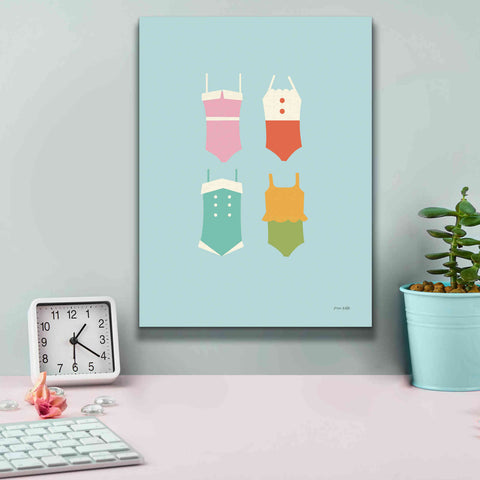 Image of 'Summer Bathing Suits Blue' by Ann Kelle Designs, Canvas Wall Art,12 x 16