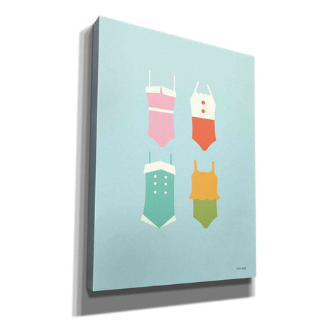 Image of 'Summer Bathing Suits Blue' by Ann Kelle Designs, Canvas Wall Art,12x16x1.1x0,20x24x1.1x0,26x30x1.74x0,40x54x1.74x0