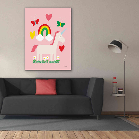 Image of 'Unicorn Fun I' by Ann Kelle Designs, Canvas Wall Art,40 x 54
