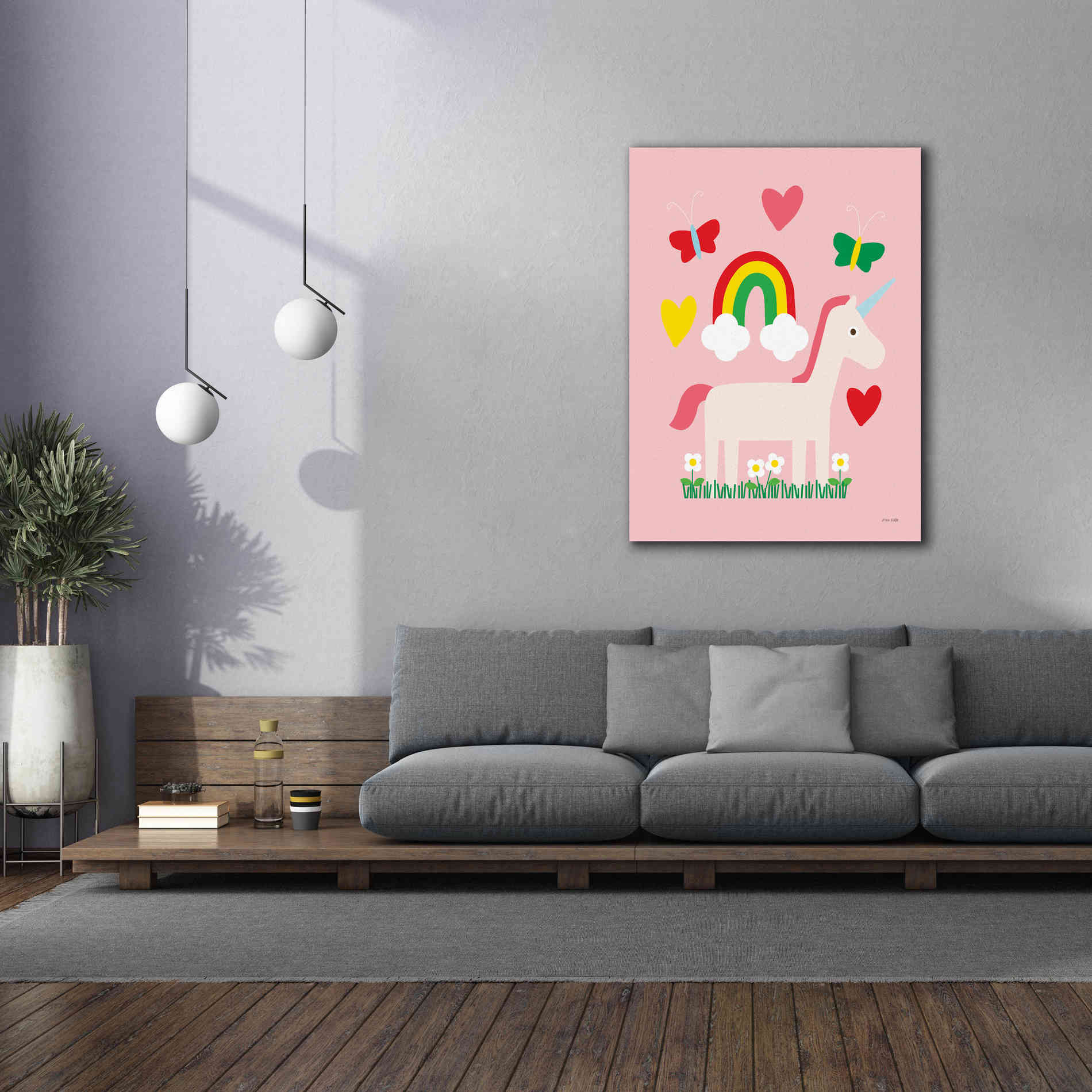 'Unicorn Fun I' by Ann Kelle Designs, Canvas Wall Art,40 x 54