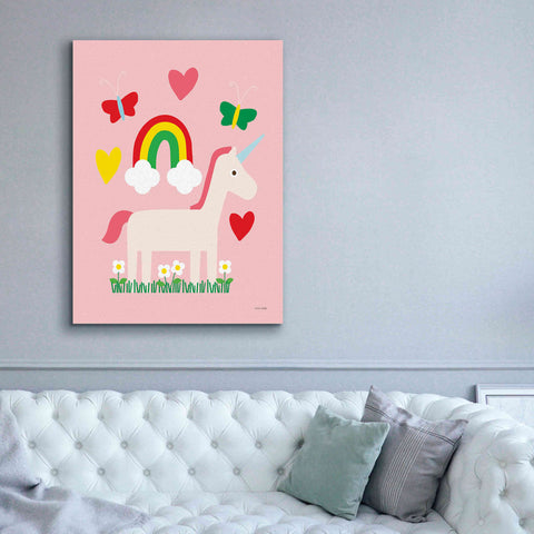 Image of 'Unicorn Fun I' by Ann Kelle Designs, Canvas Wall Art,40 x 54