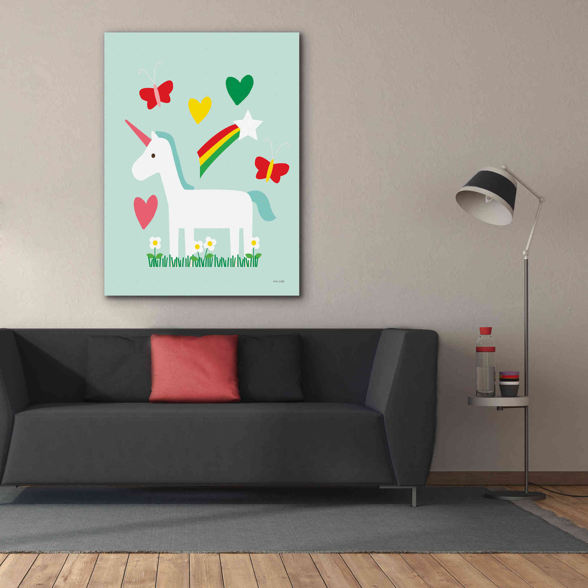 'Unicorn Fun II' by Ann Kelle Designs, Canvas Wall Art,40 x 54