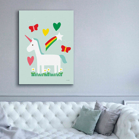 Image of 'Unicorn Fun II' by Ann Kelle Designs, Canvas Wall Art,40 x 54