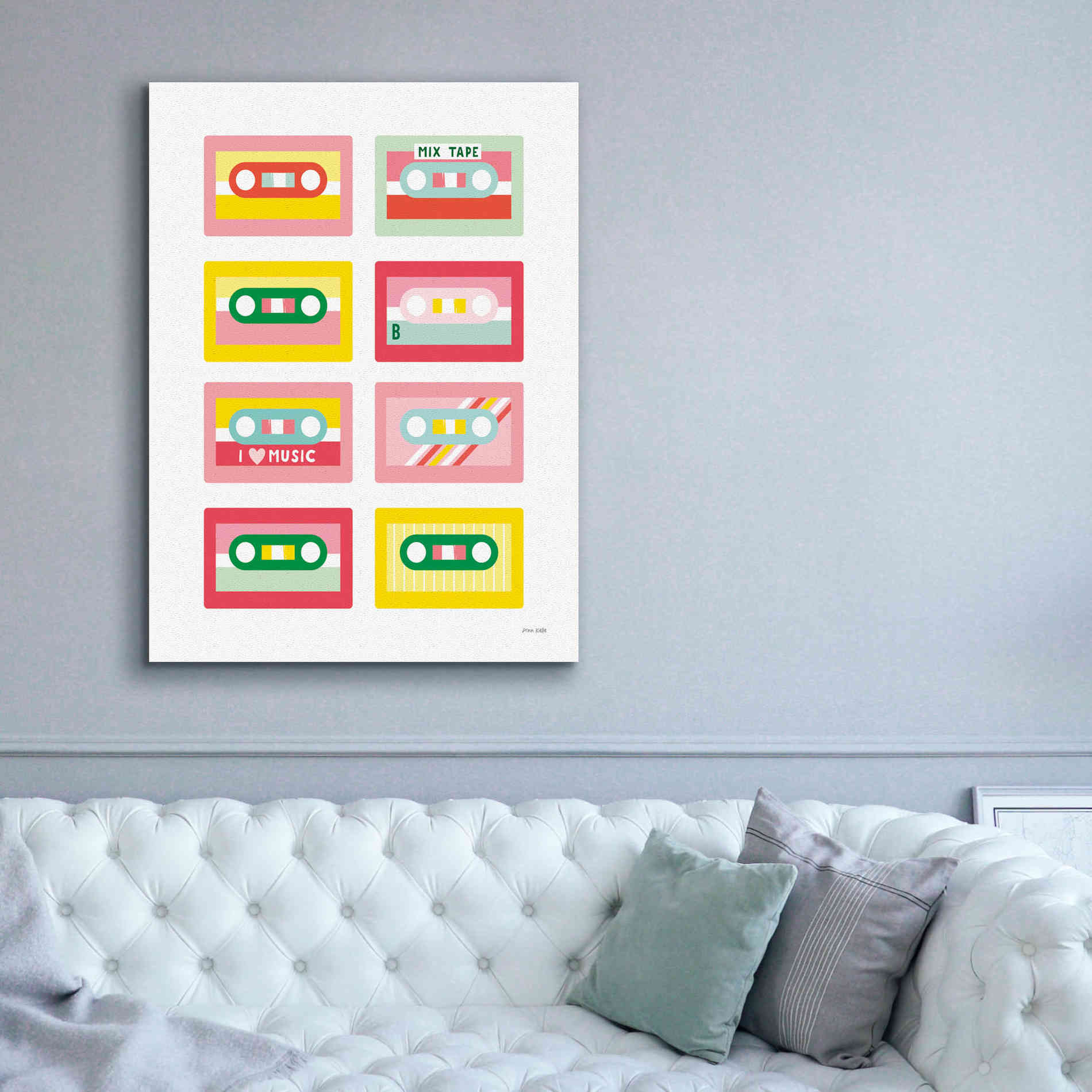 'Lets Listen to Music III' by Ann Kelle Designs, Canvas Wall Art,40 x 54