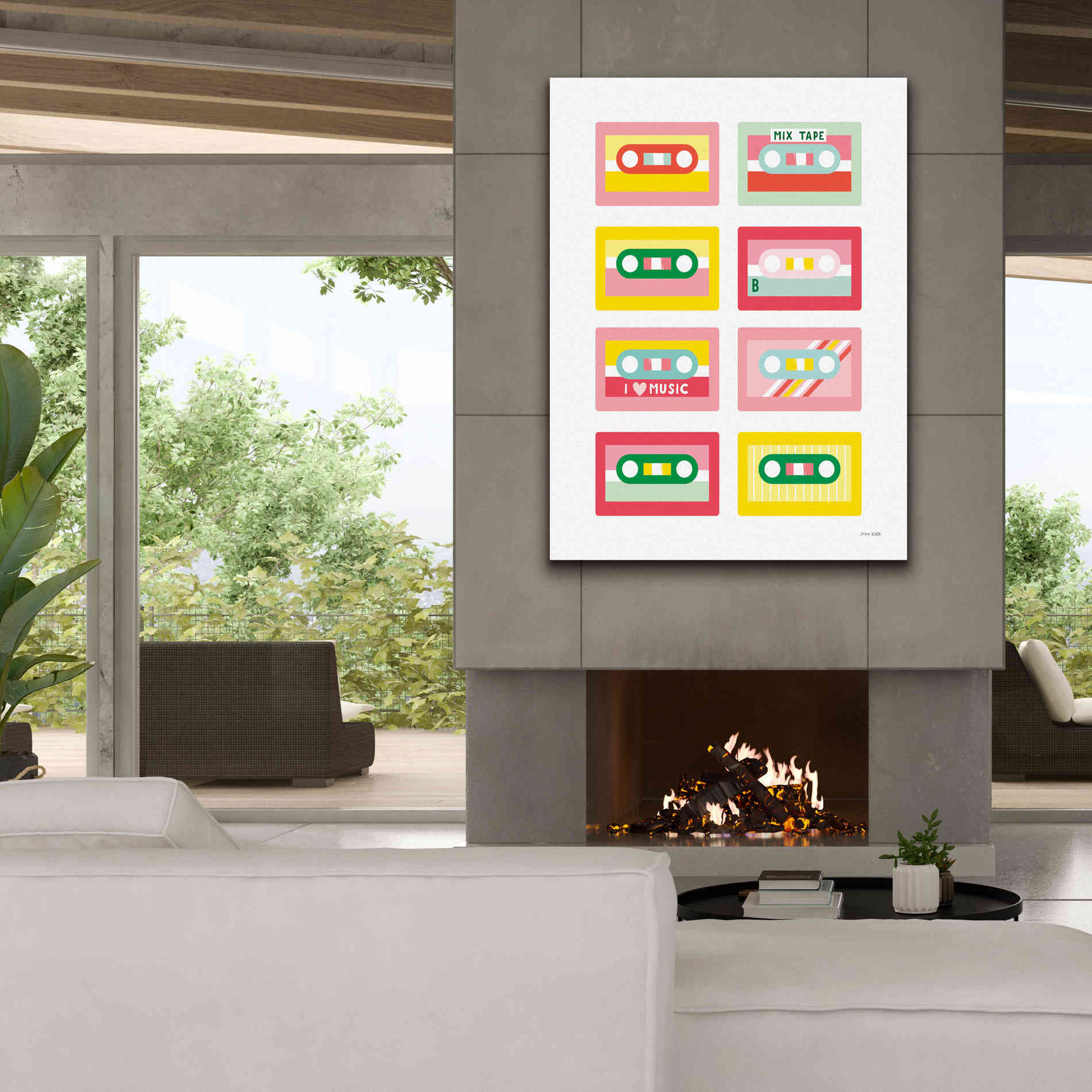 'Lets Listen to Music III' by Ann Kelle Designs, Canvas Wall Art,40 x 54
