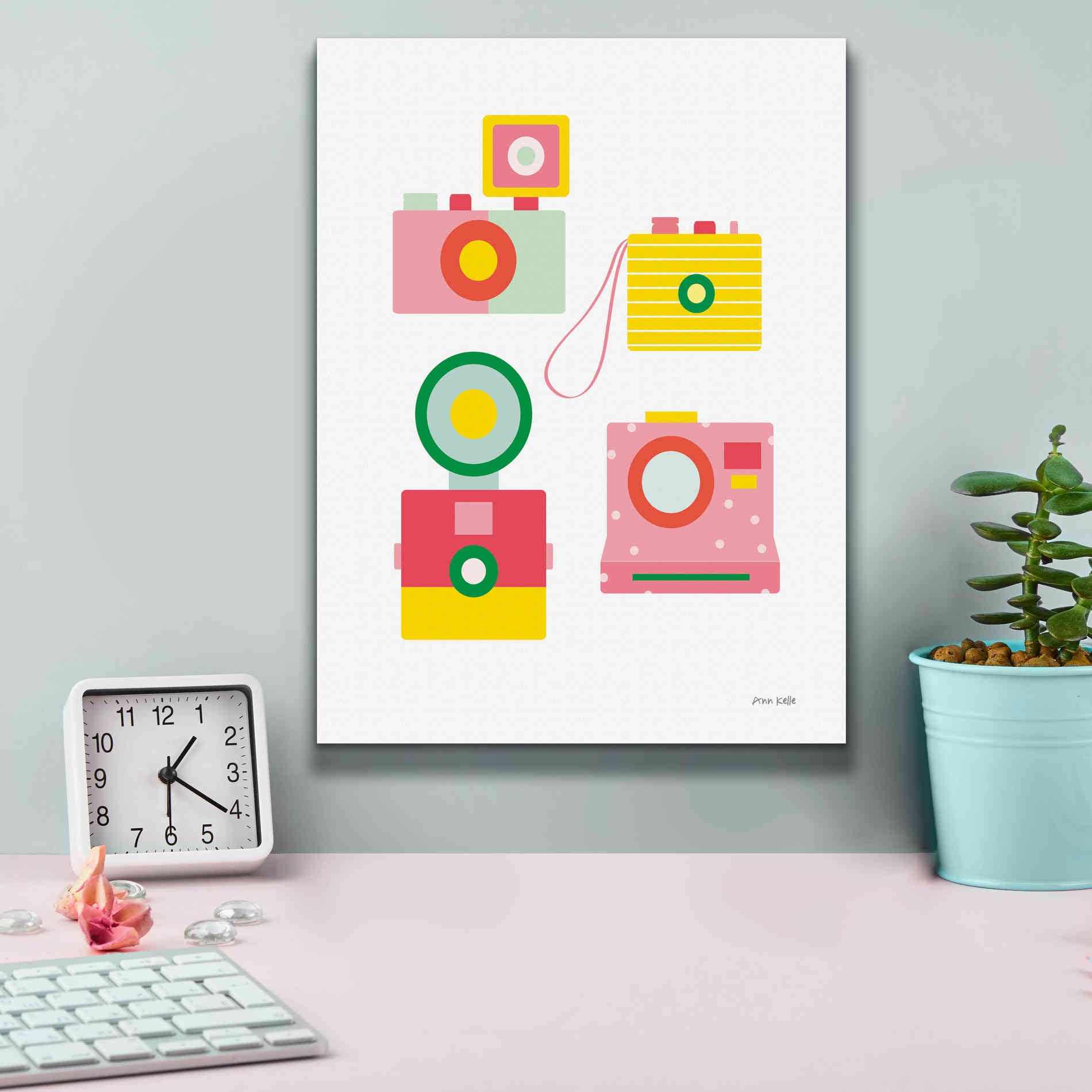 'Camera Shy II' by Ann Kelle Designs, Canvas Wall Art,12 x 16