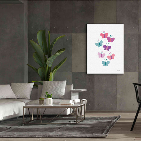 Image of 'Butterfly Friends Girly' by Ann Kelle Designs, Canvas Wall Art,40 x 54