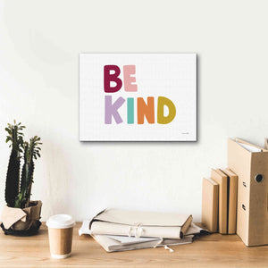 'Be Kind Pastel' by Ann Kelle Designs, Canvas Wall Art,16 x 12