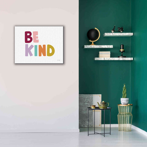 Image of 'Be Kind Pastel' by Ann Kelle Designs, Canvas Wall Art,34 x 26