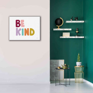 'Be Kind Pastel' by Ann Kelle Designs, Canvas Wall Art,34 x 26
