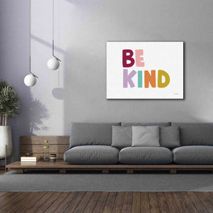 'Be Kind Pastel' by Ann Kelle Designs, Canvas Wall Art,54 x 40