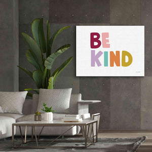'Be Kind Pastel' by Ann Kelle Designs, Canvas Wall Art,54 x 40