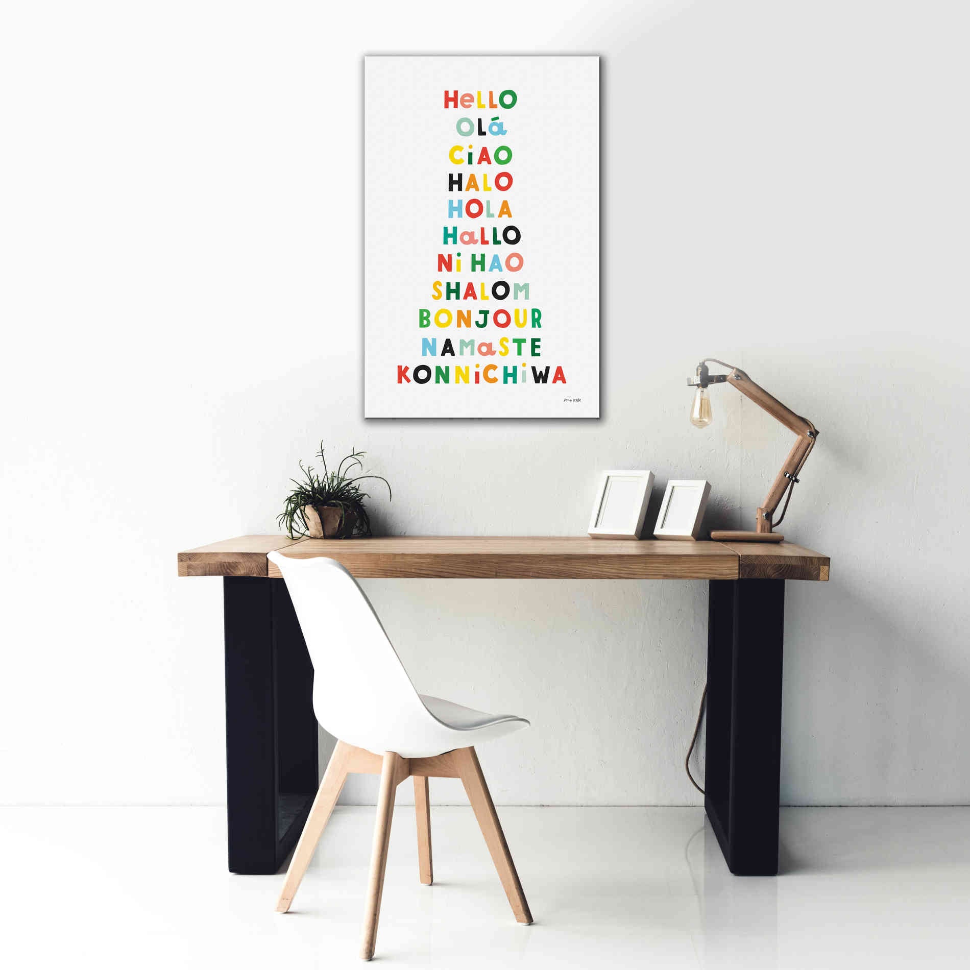 'Language of Hellos' by Ann Kelle Designs, Canvas Wall Art,26 x 40