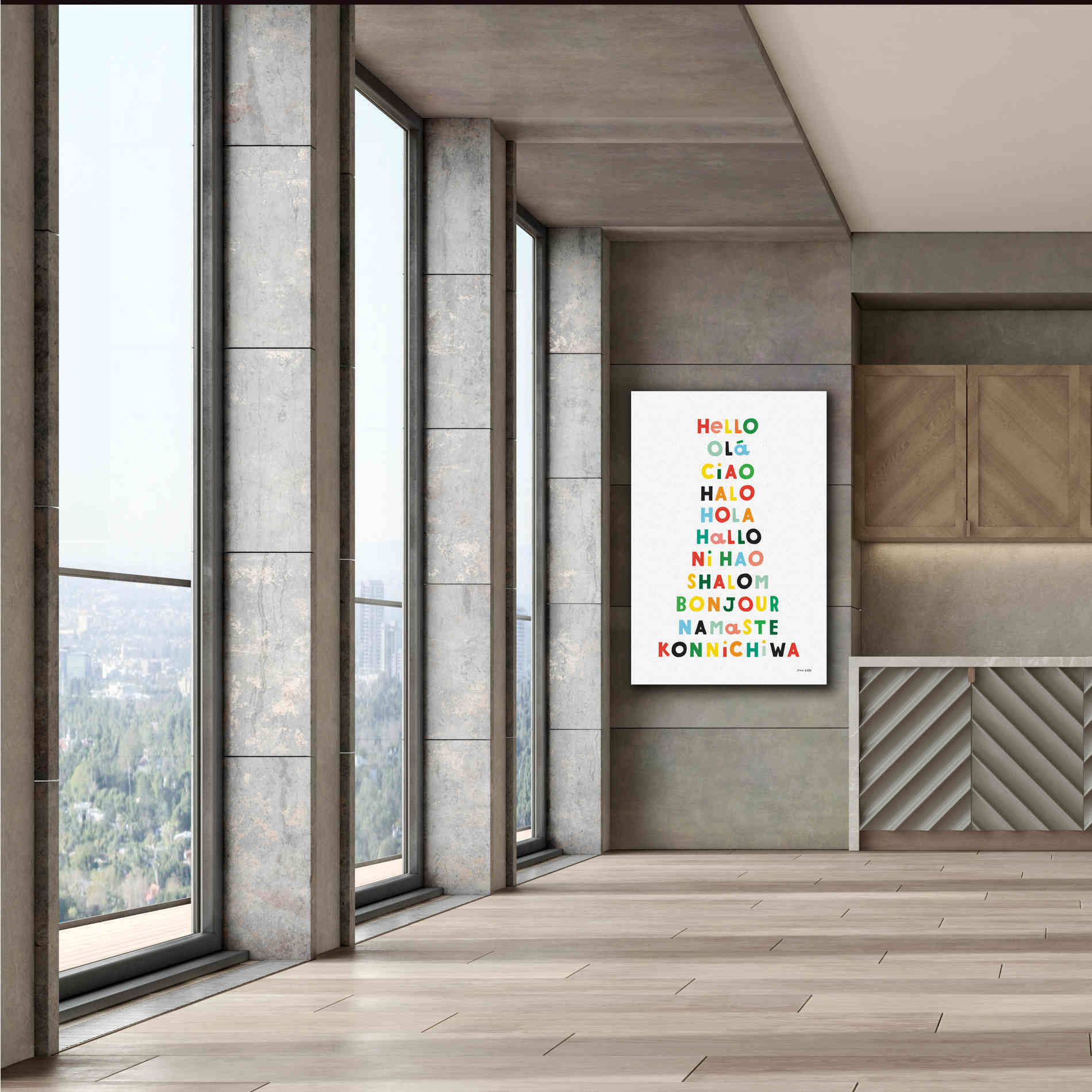 'Language of Hellos' by Ann Kelle Designs, Canvas Wall Art,40 x 60