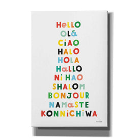 'Language of Hellos' by Ann Kelle Designs, Canvas Wall Art,12x18x1.1x0,18x26x1.1x0,26x40x1.74x0,40x60x1.74x0