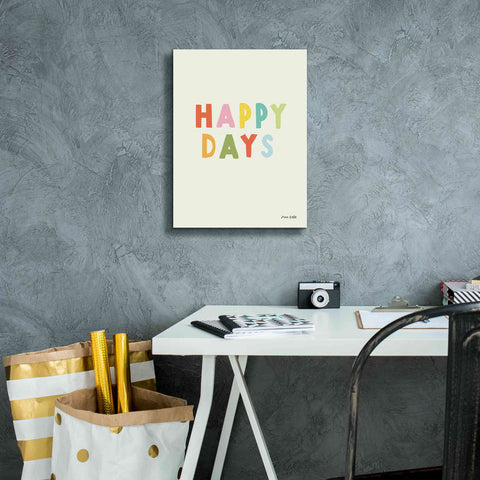 Image of 'Happy Days' by Ann Kelle Designs, Canvas Wall Art,12 x 16