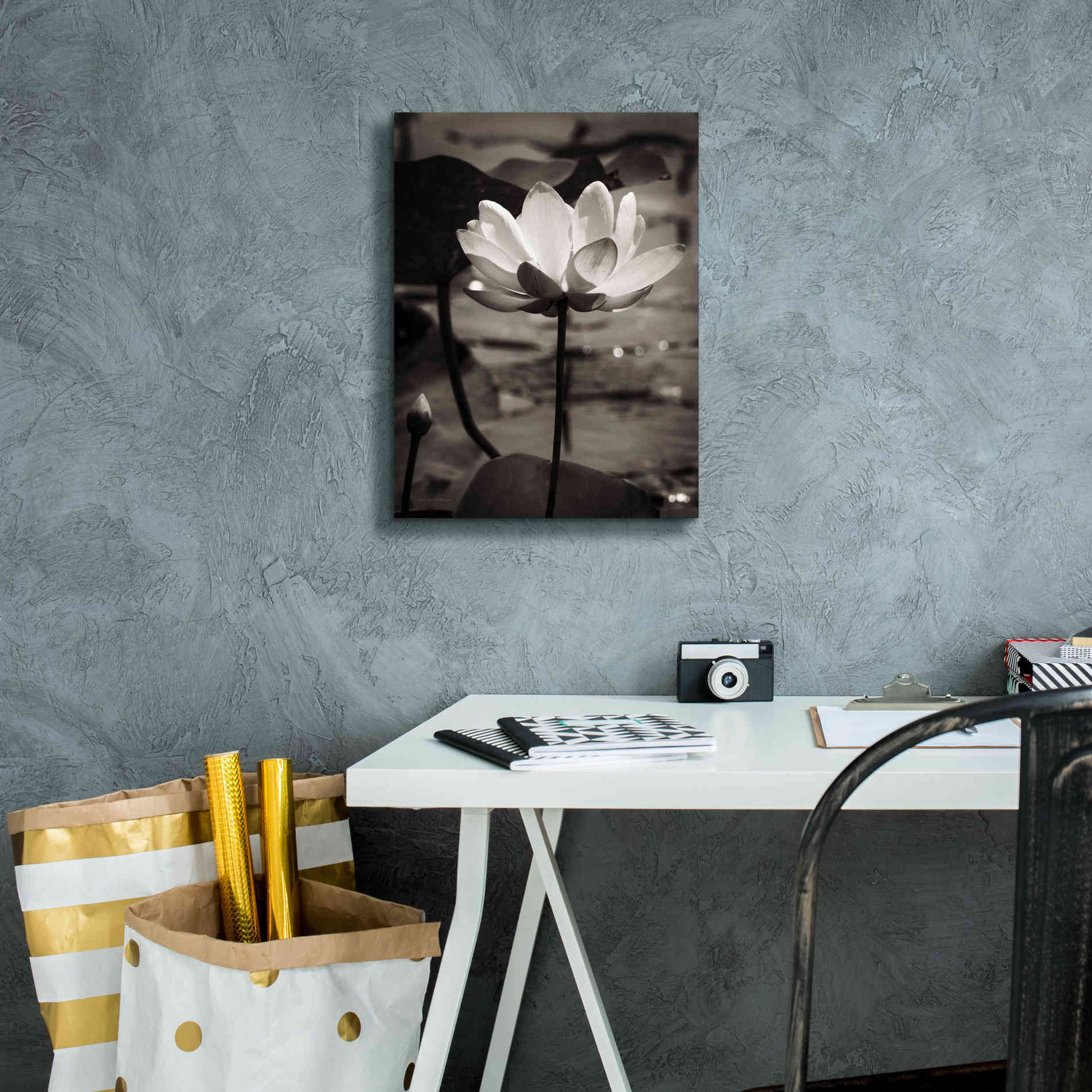 'Lotus Flower IX' by Debra Van Swearingen, Canvas Wall Art,12 x 16