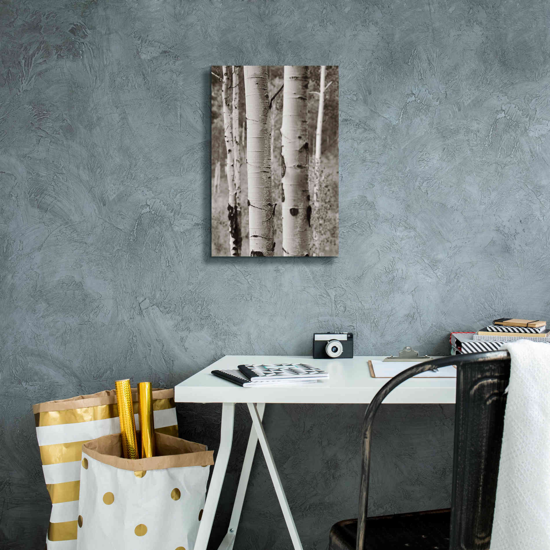 'Aspens II' by Debra Van Swearingen, Canvas Wall Art,12 x 18