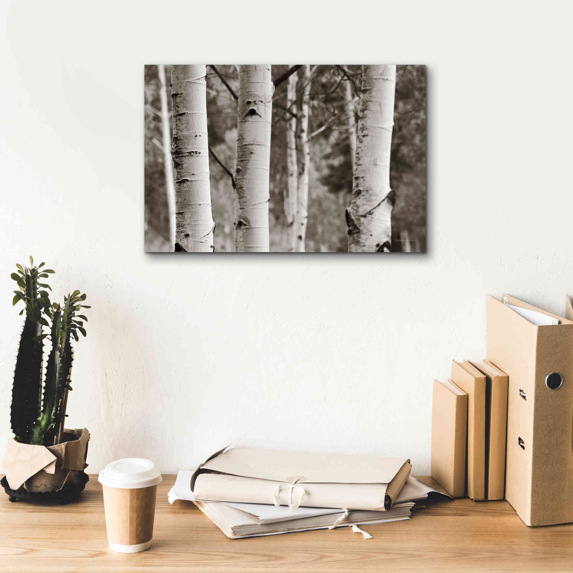 'Aspens IV' by Debra Van Swearingen, Canvas Wall Art,18 x 12