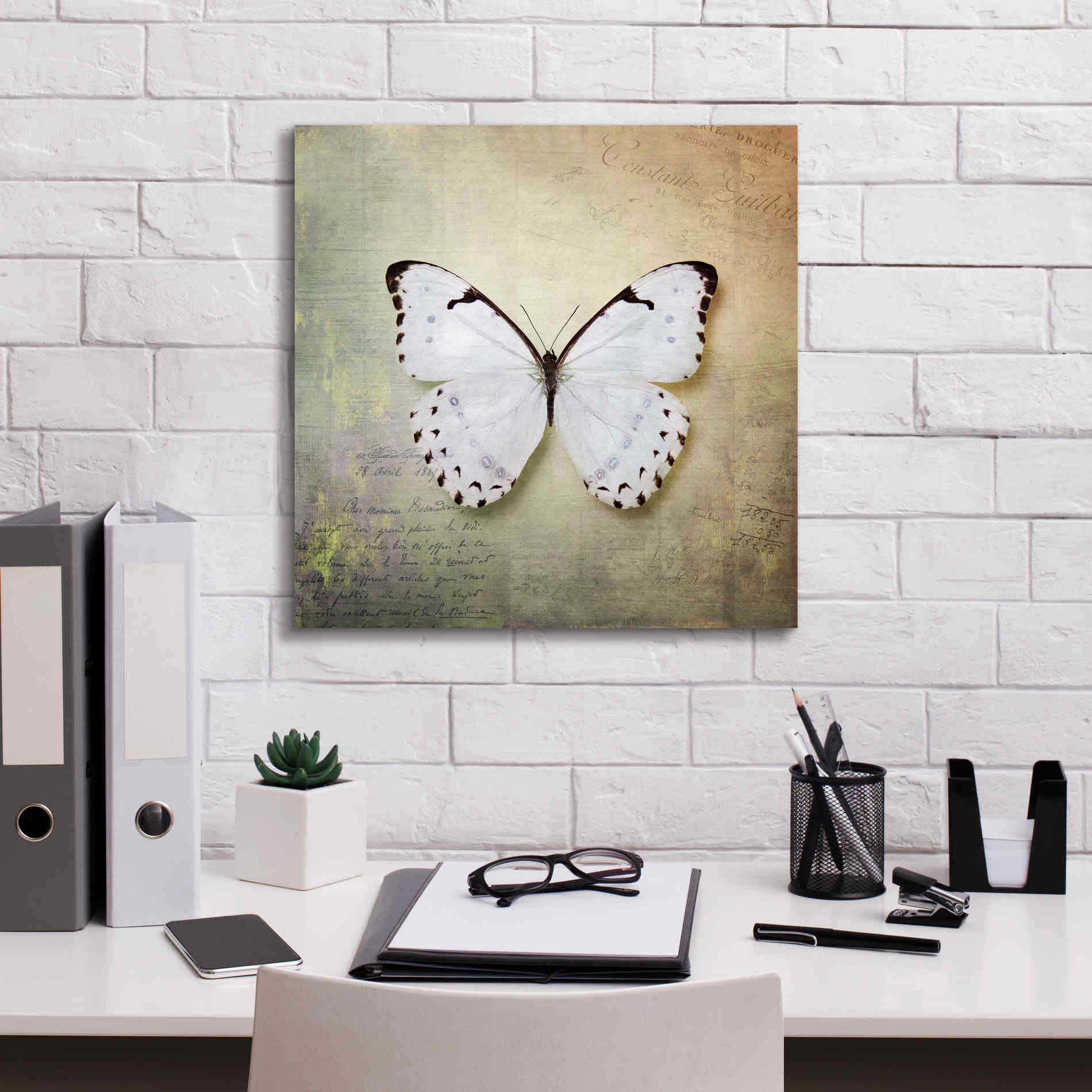 'French Butterfly II' by Debra Van Swearingen, Canvas Wall Art,18 x 18