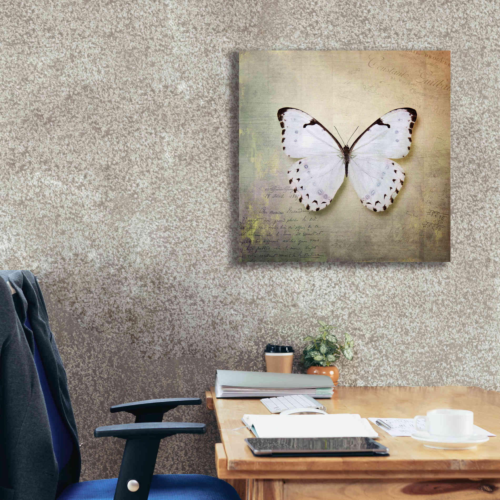 'French Butterfly II' by Debra Van Swearingen, Canvas Wall Art,26 x 26