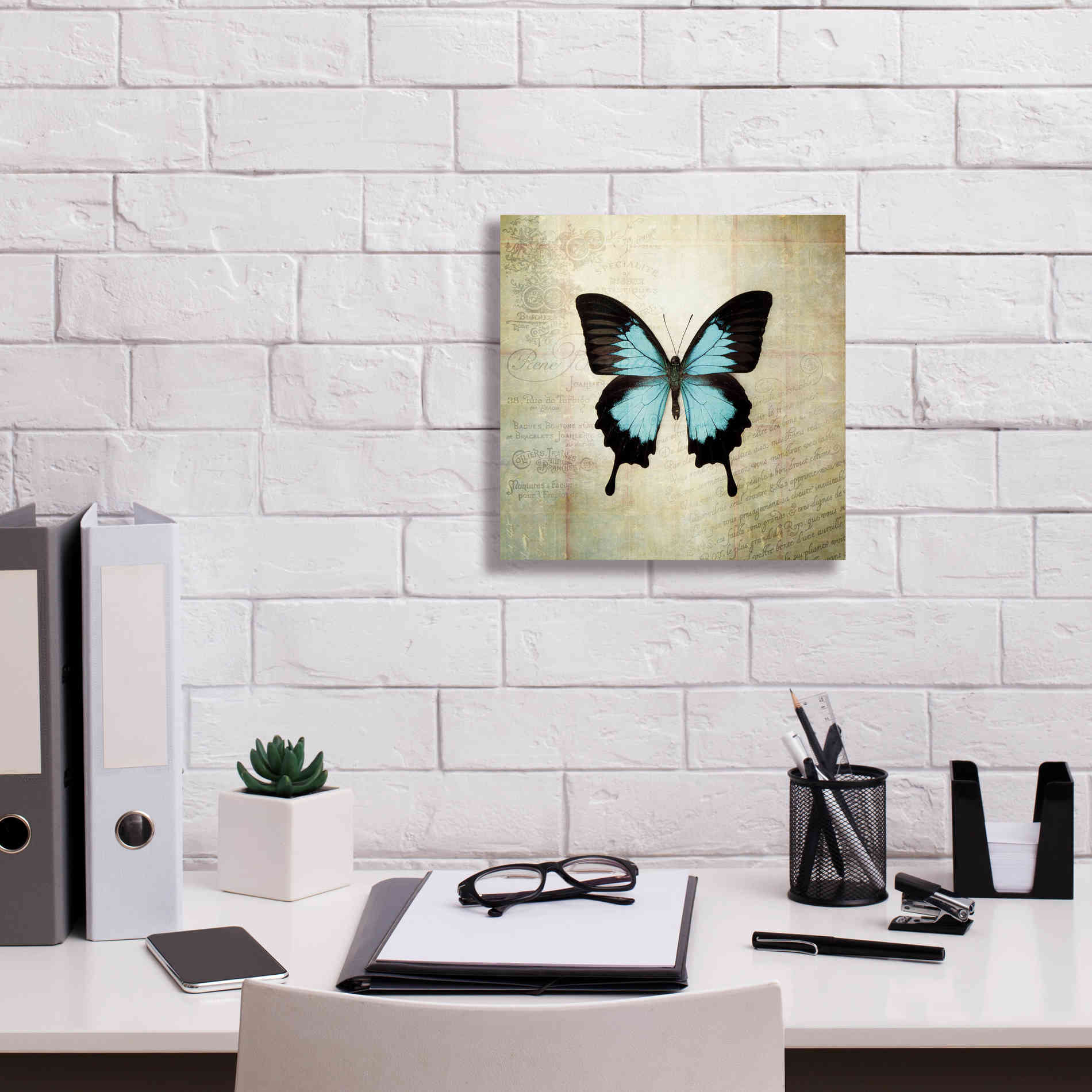 'French Butterfly III' by Debra Van Swearingen, Canvas Wall Art,12 x 12