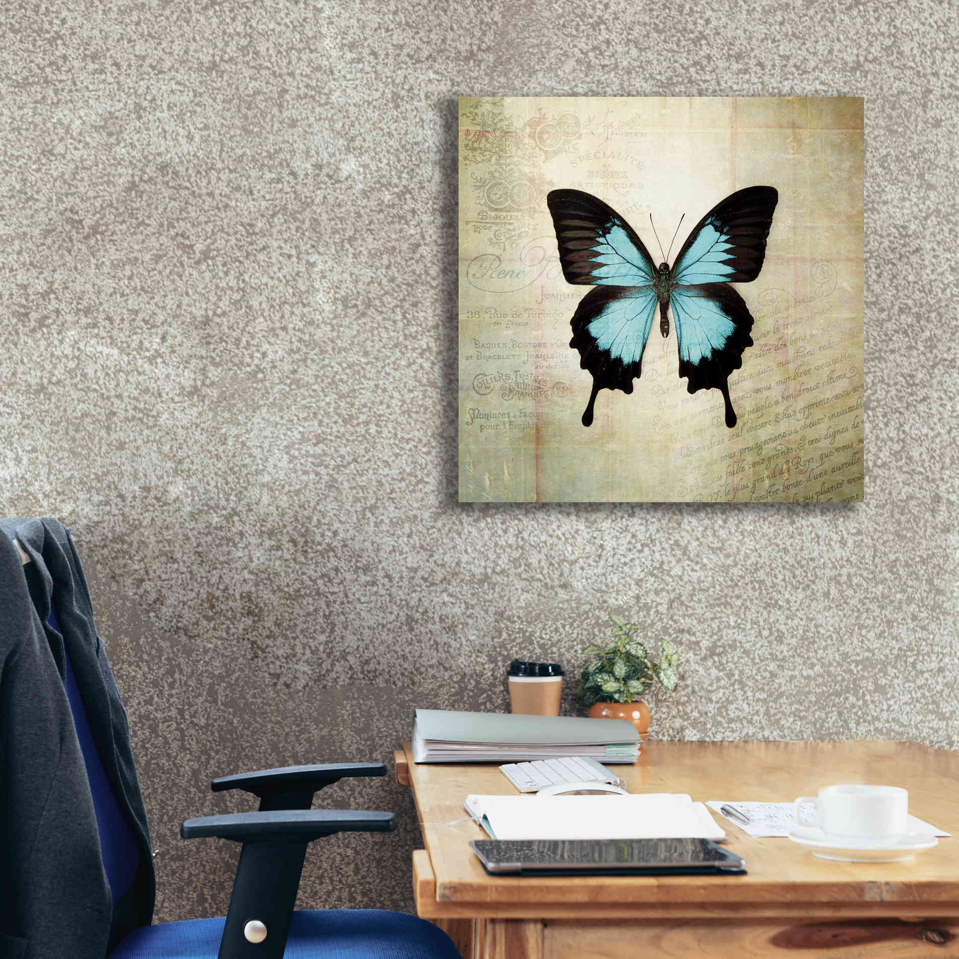 'French Butterfly III' by Debra Van Swearingen, Canvas Wall Art,26 x 26