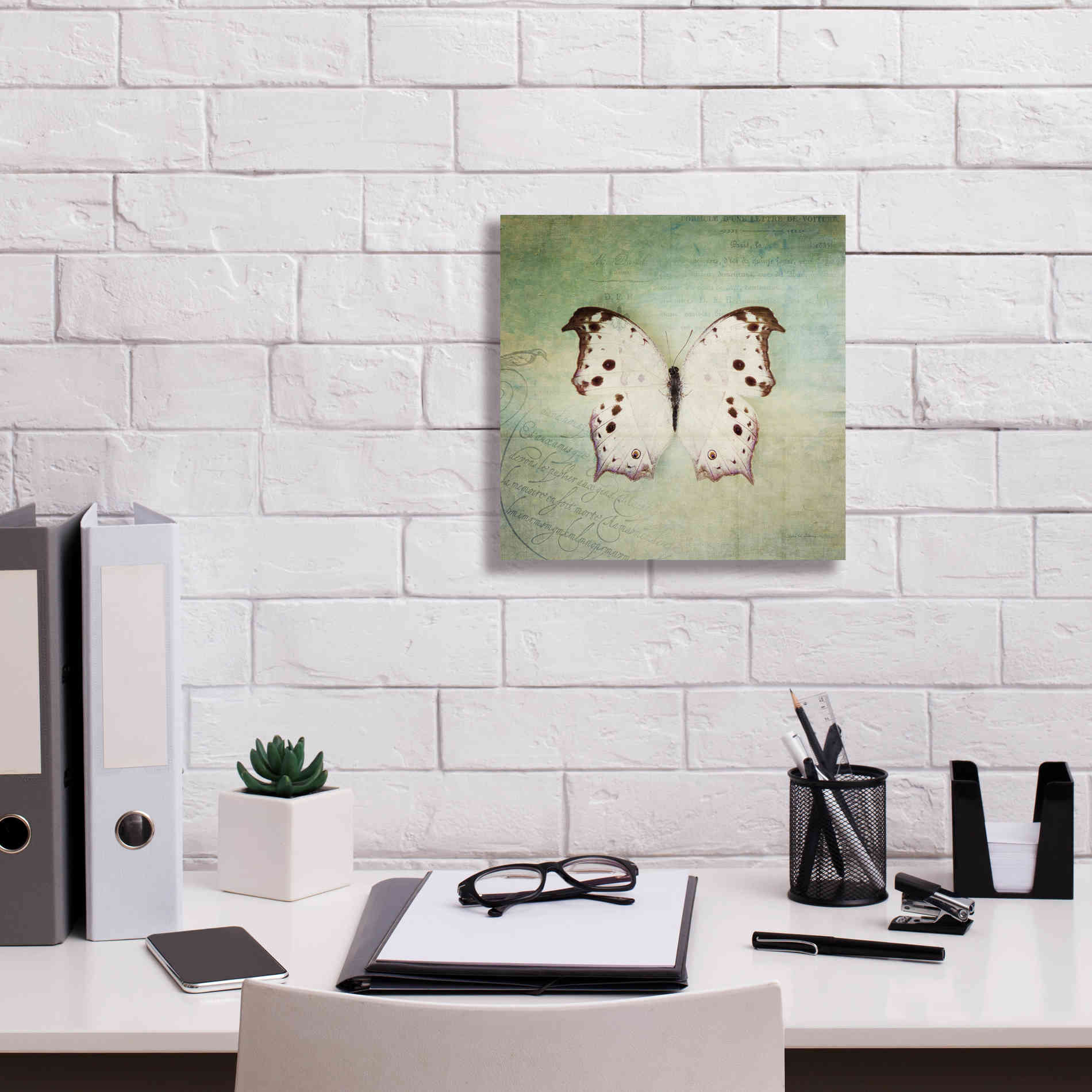 'French Butterfly IV' by Debra Van Swearingen, Canvas Wall Art,12 x 12