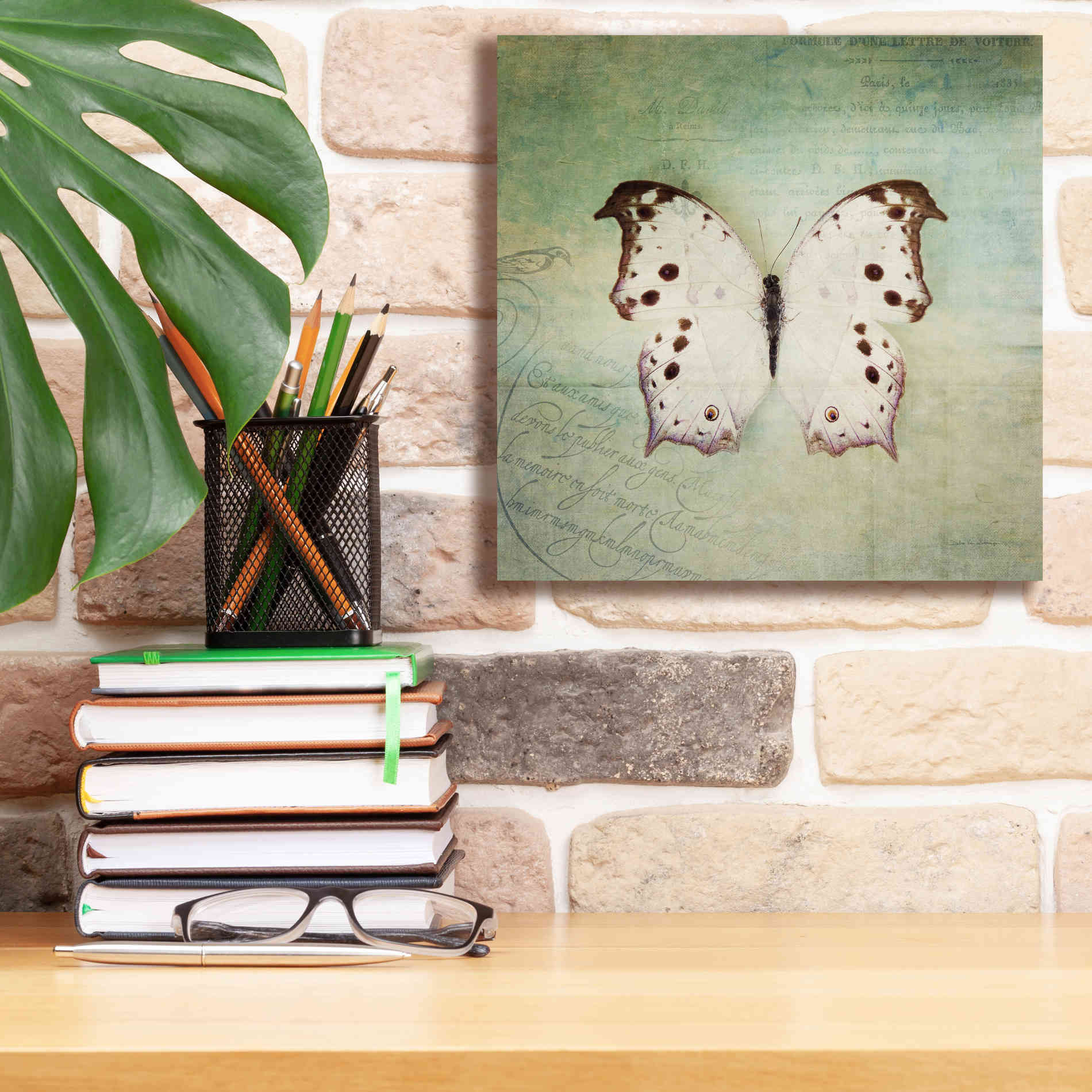 'French Butterfly IV' by Debra Van Swearingen, Canvas Wall Art,12 x 12