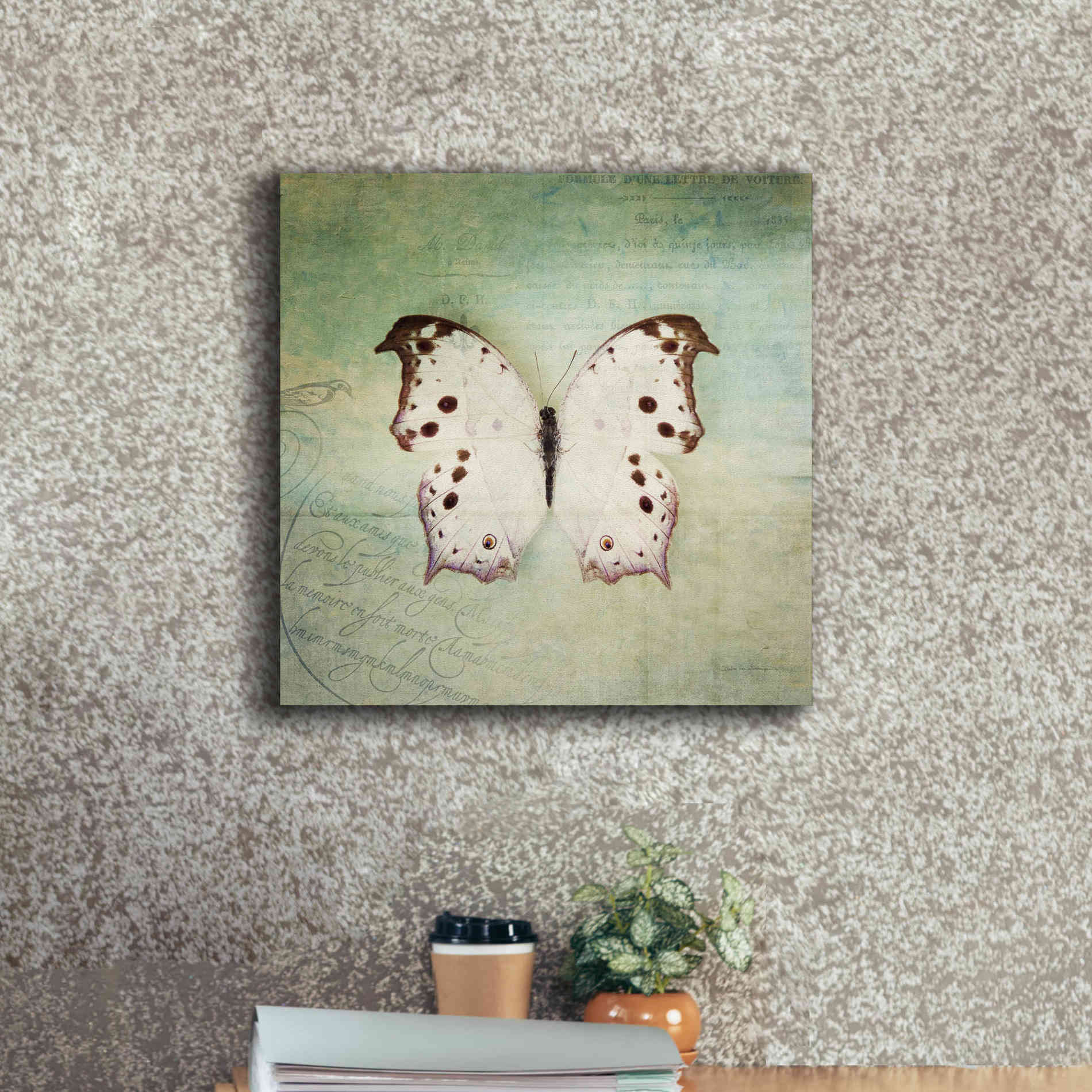 'French Butterfly IV' by Debra Van Swearingen, Canvas Wall Art,18 x 18