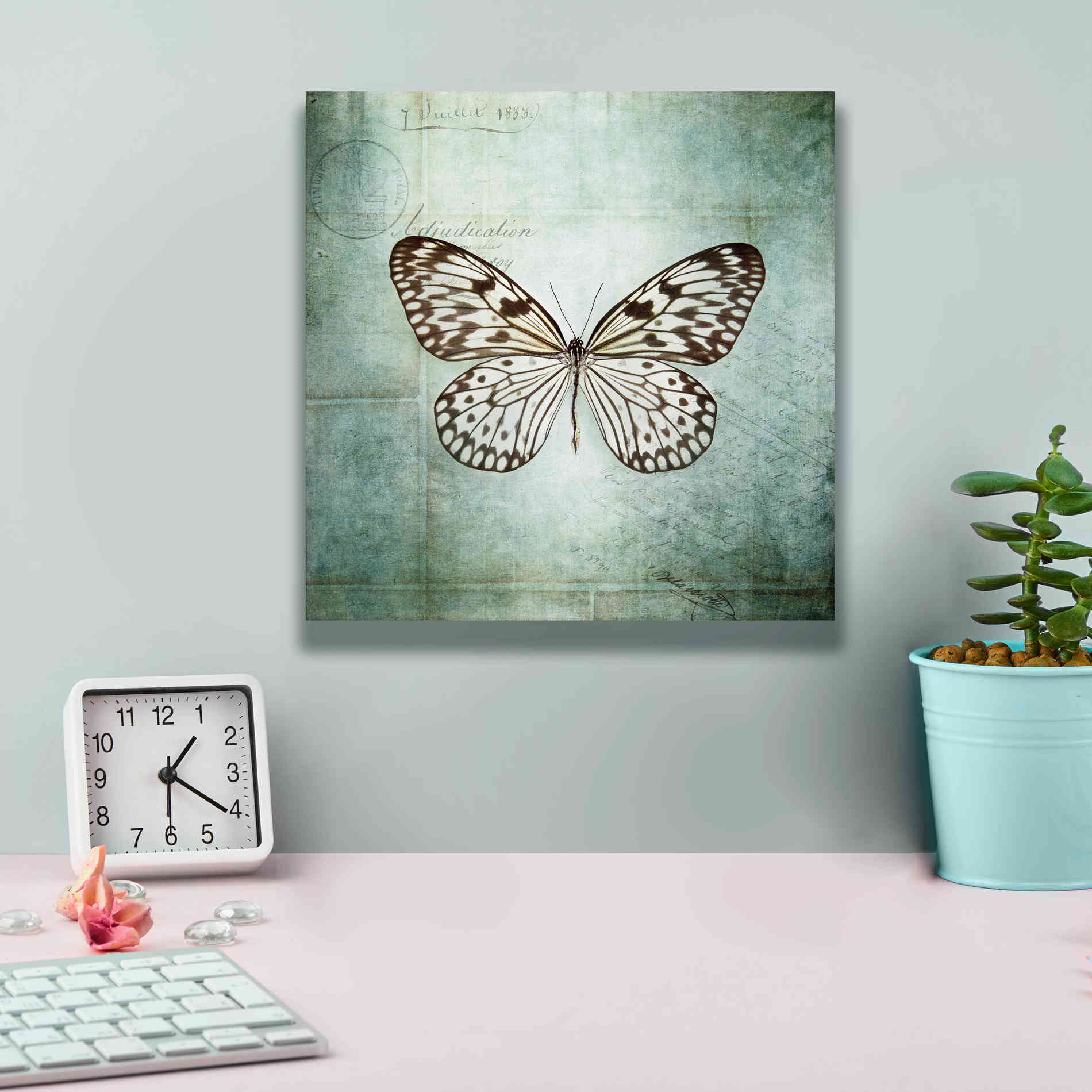 'French Butterfly V' by Debra Van Swearingen, Canvas Wall Art,12 x 12