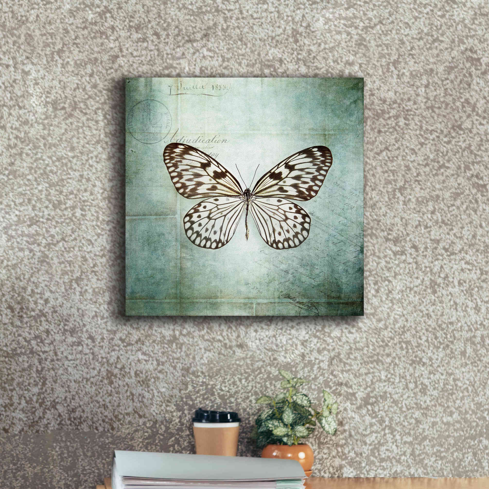 'French Butterfly V' by Debra Van Swearingen, Canvas Wall Art,18 x 18