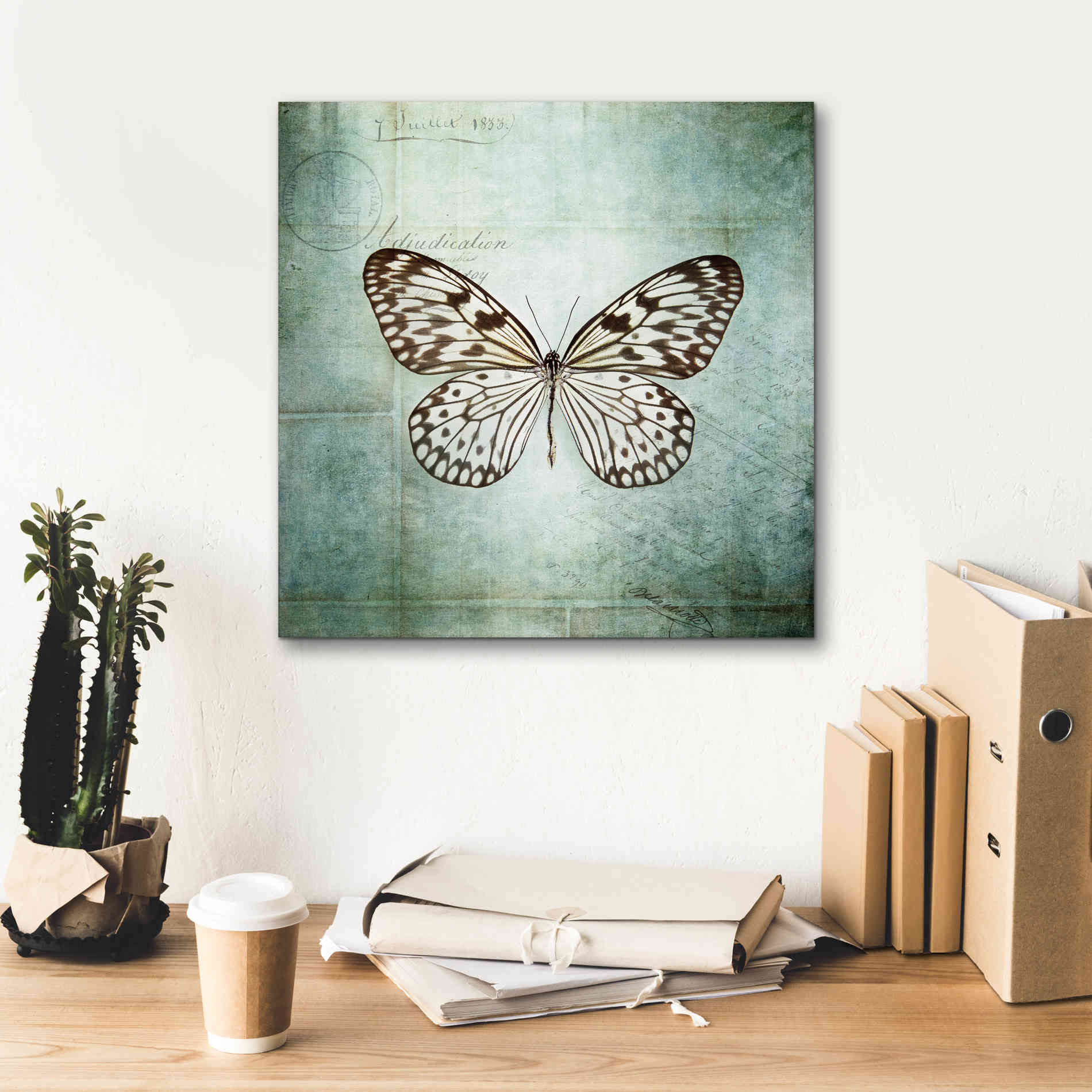 'French Butterfly V' by Debra Van Swearingen, Canvas Wall Art,18 x 18