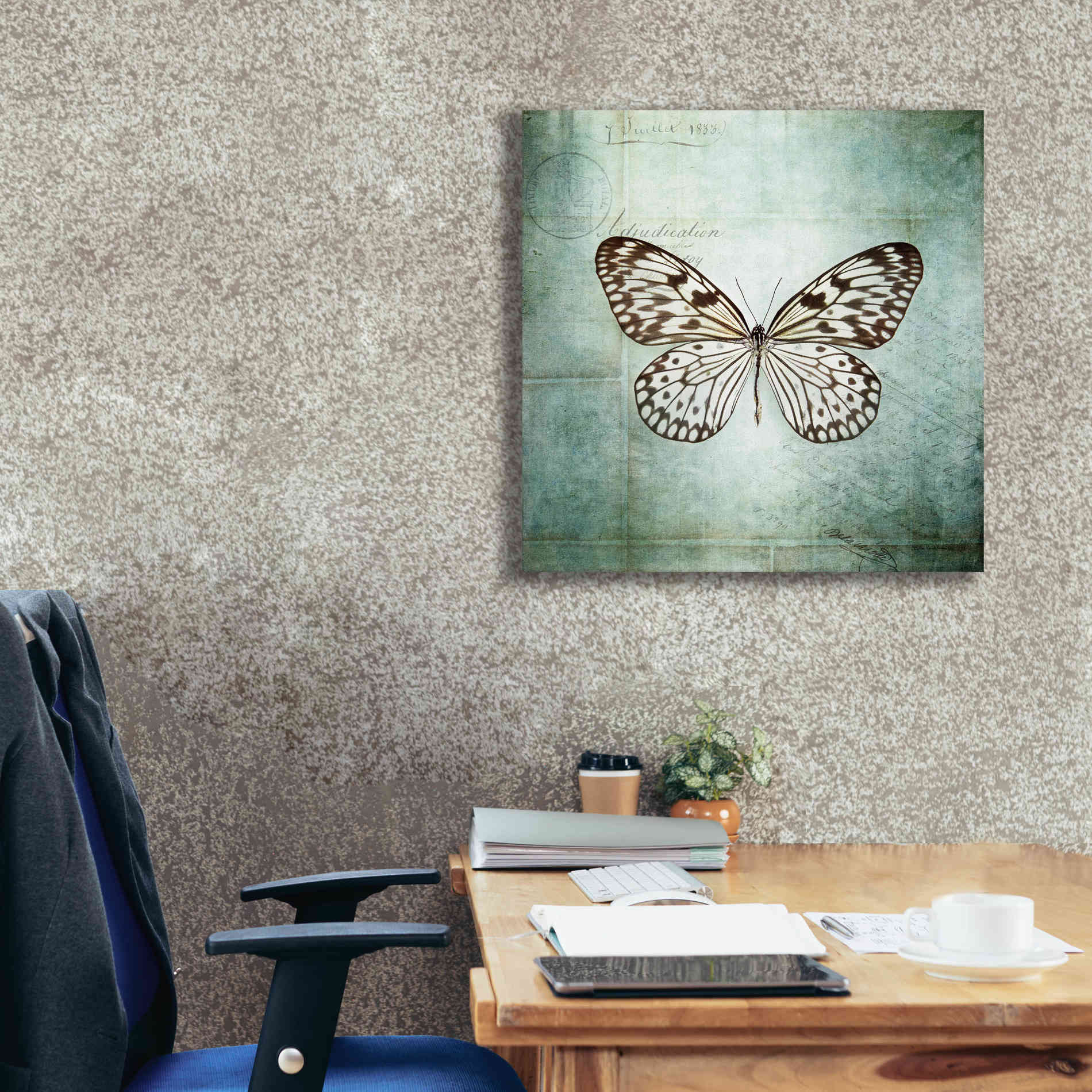 'French Butterfly V' by Debra Van Swearingen, Canvas Wall Art,26 x 26