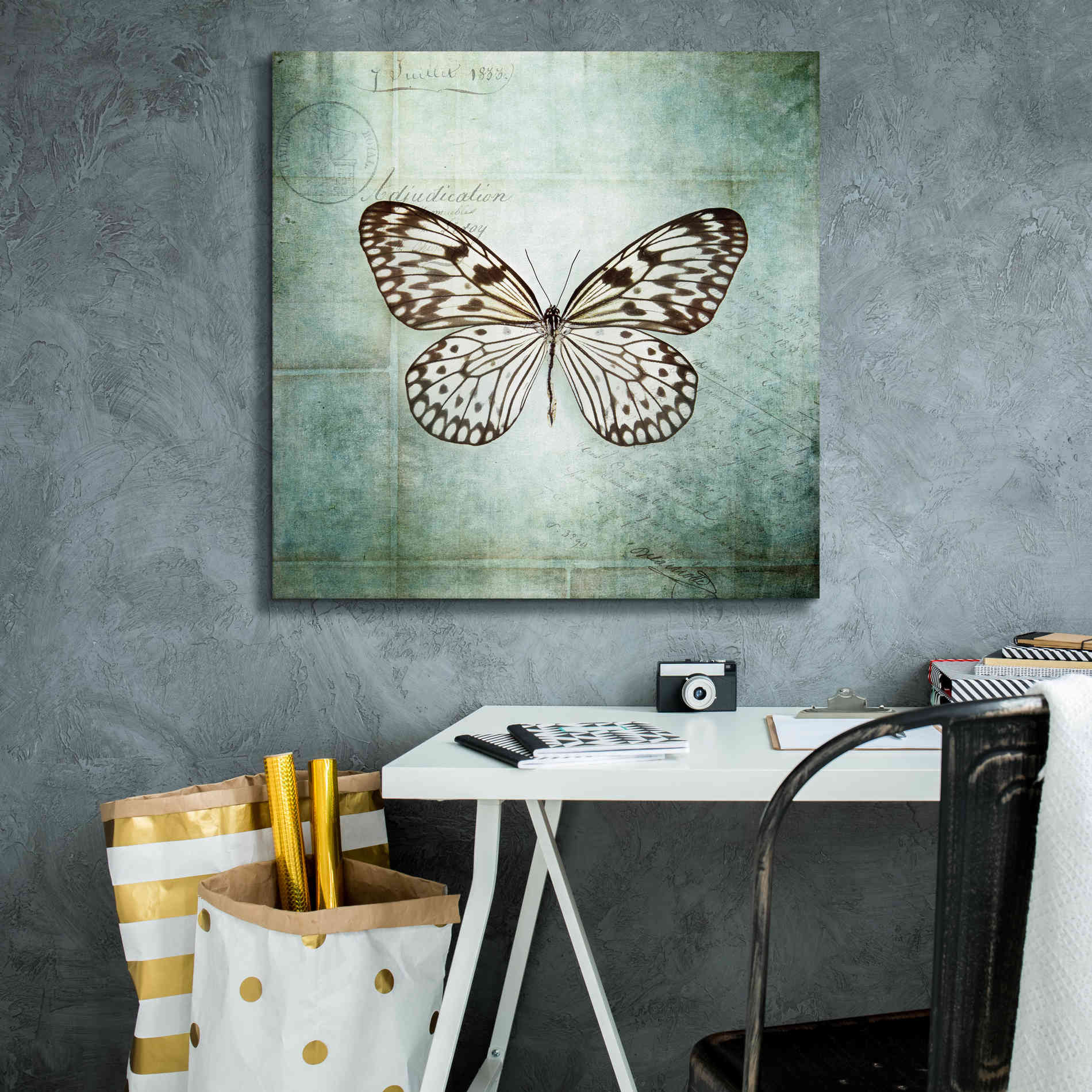 'French Butterfly V' by Debra Van Swearingen, Canvas Wall Art,26 x 26