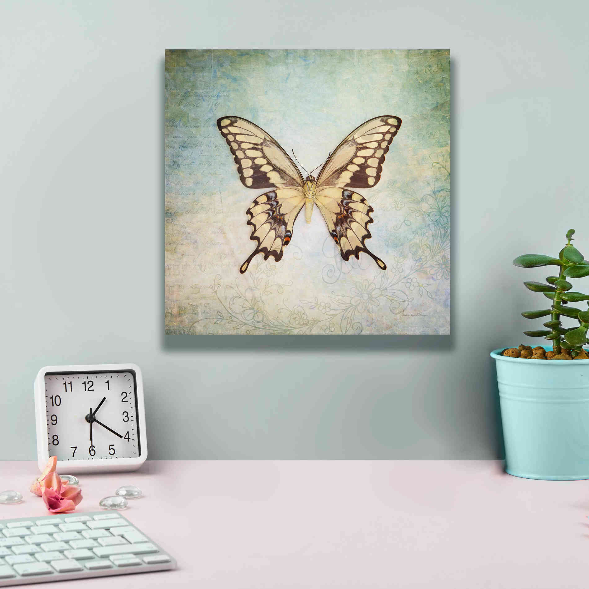 'French Butterfly VI' by Debra Van Swearingen, Canvas Wall Art,12 x 12