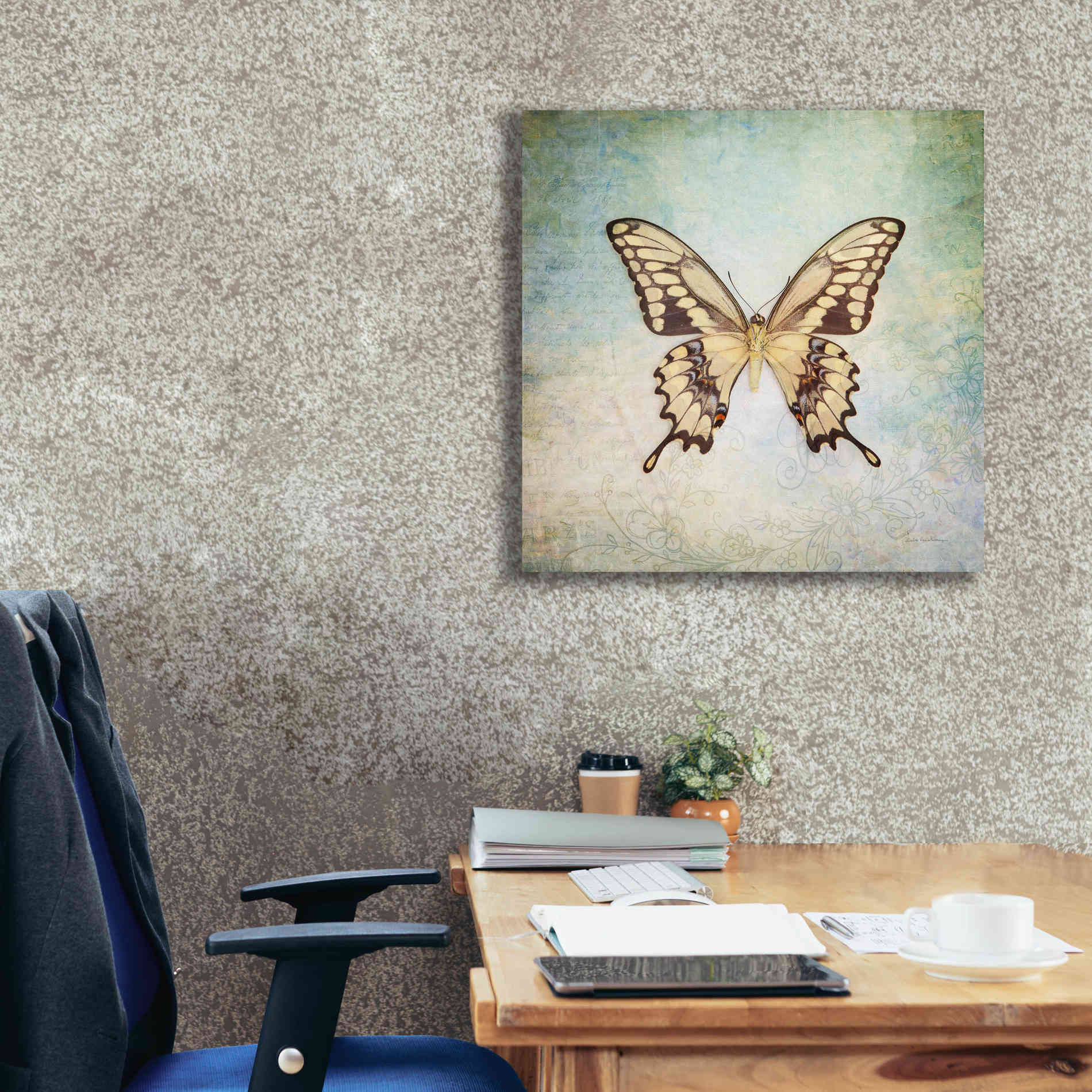 'French Butterfly VI' by Debra Van Swearingen, Canvas Wall Art,26 x 26