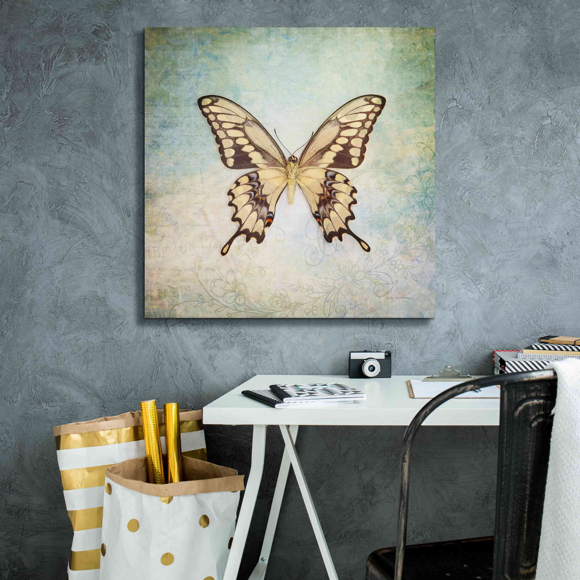 'French Butterfly VI' by Debra Van Swearingen, Canvas Wall Art,26 x 26