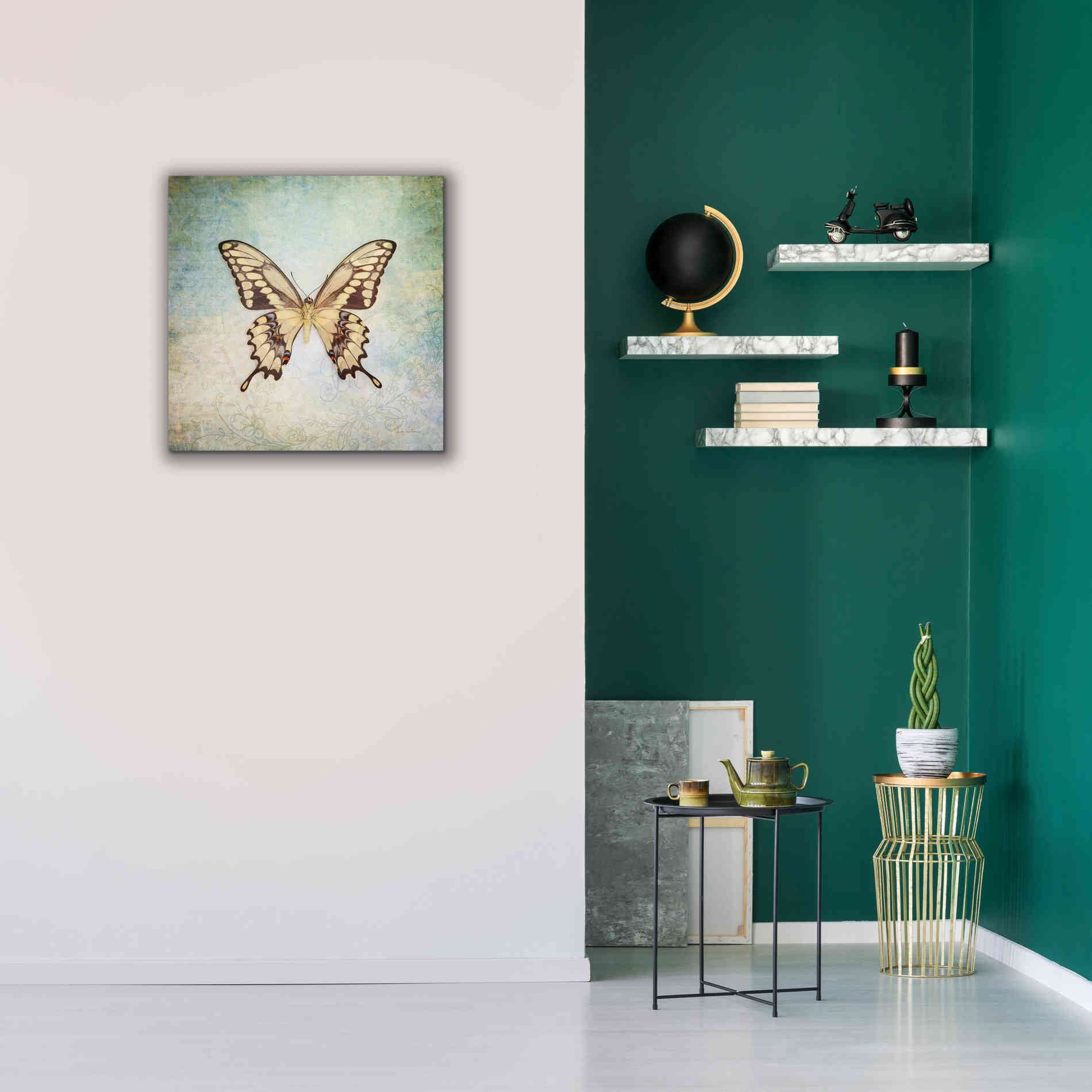 'French Butterfly VI' by Debra Van Swearingen, Canvas Wall Art,26 x 26