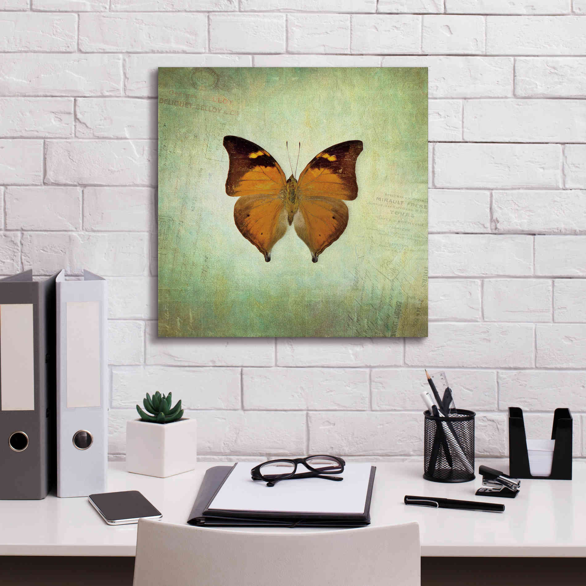 'French Butterfly VII' by Debra Van Swearingen, Canvas Wall Art,18 x 18