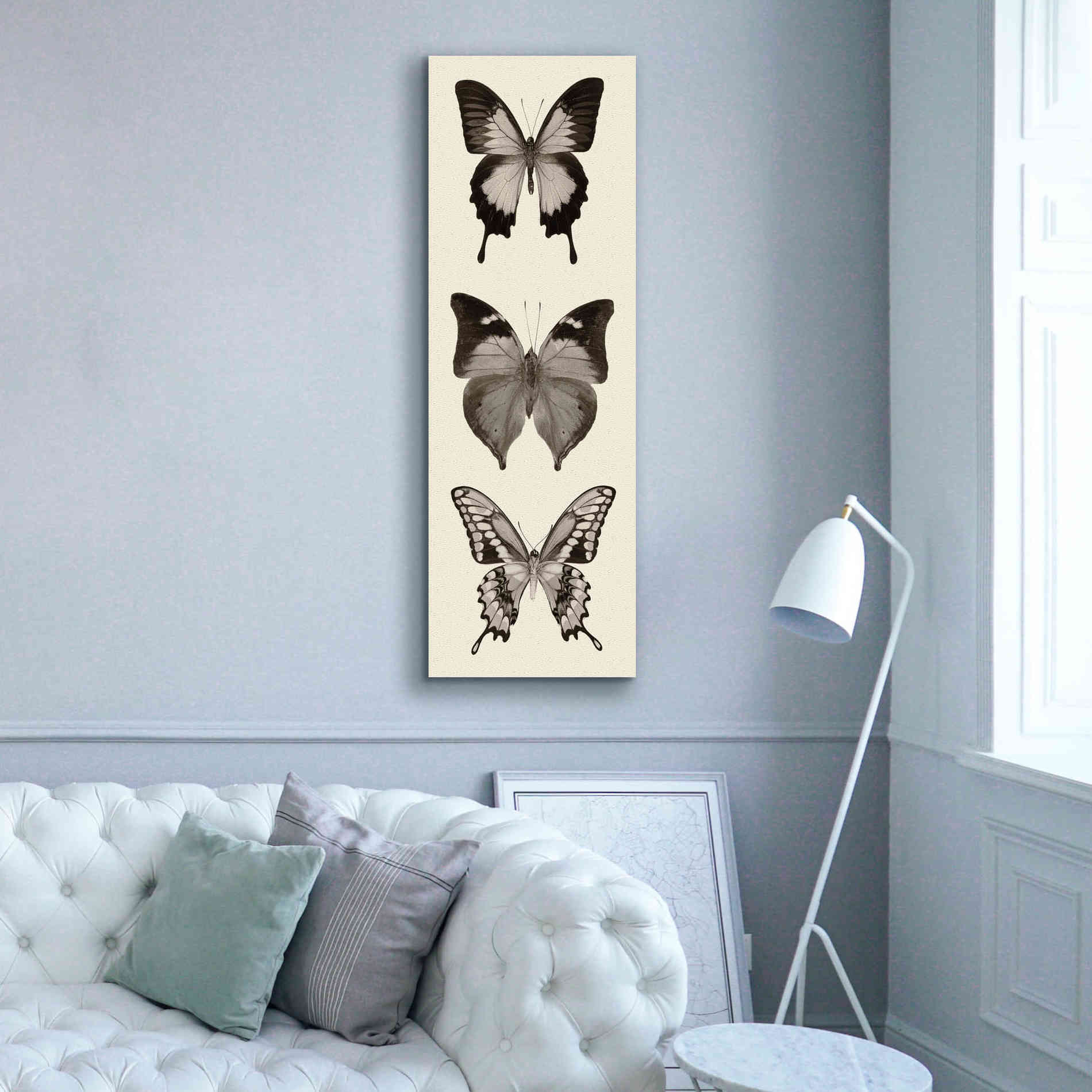 'Butterfly BW Panel I' by Debra Van Swearingen, Canvas Wall Art,20 x 60