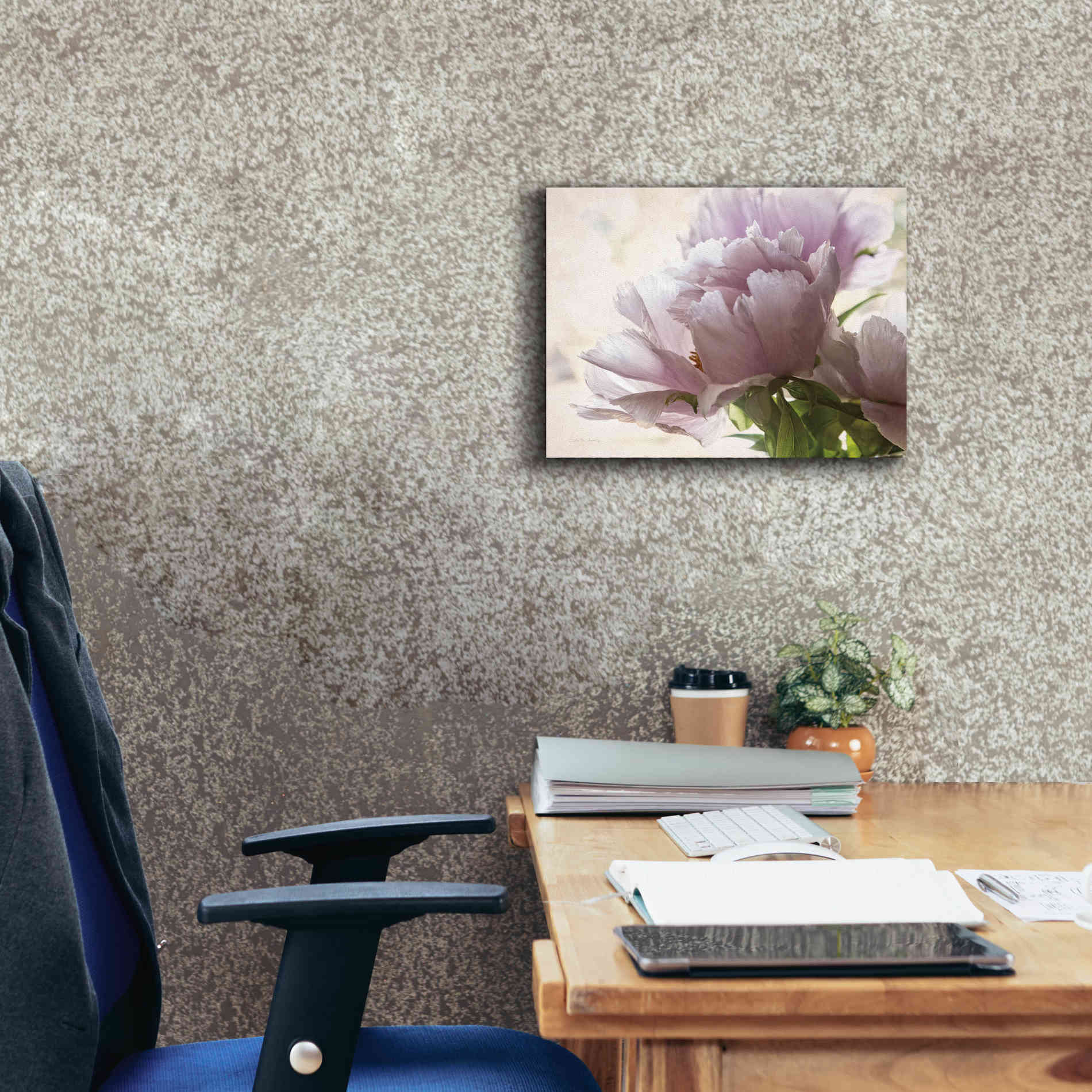 'Translucent Peony I' by Debra Van Swearingen, Canvas Wall Art,16 x 12