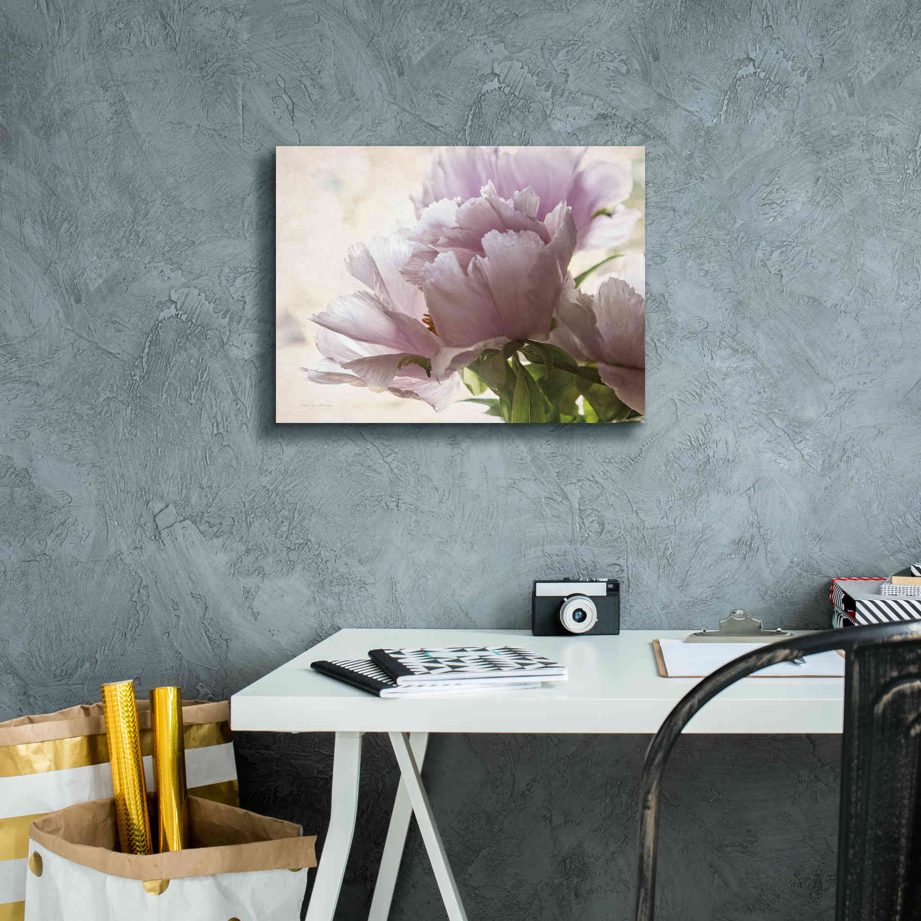 'Translucent Peony I' by Debra Van Swearingen, Canvas Wall Art,16 x 12
