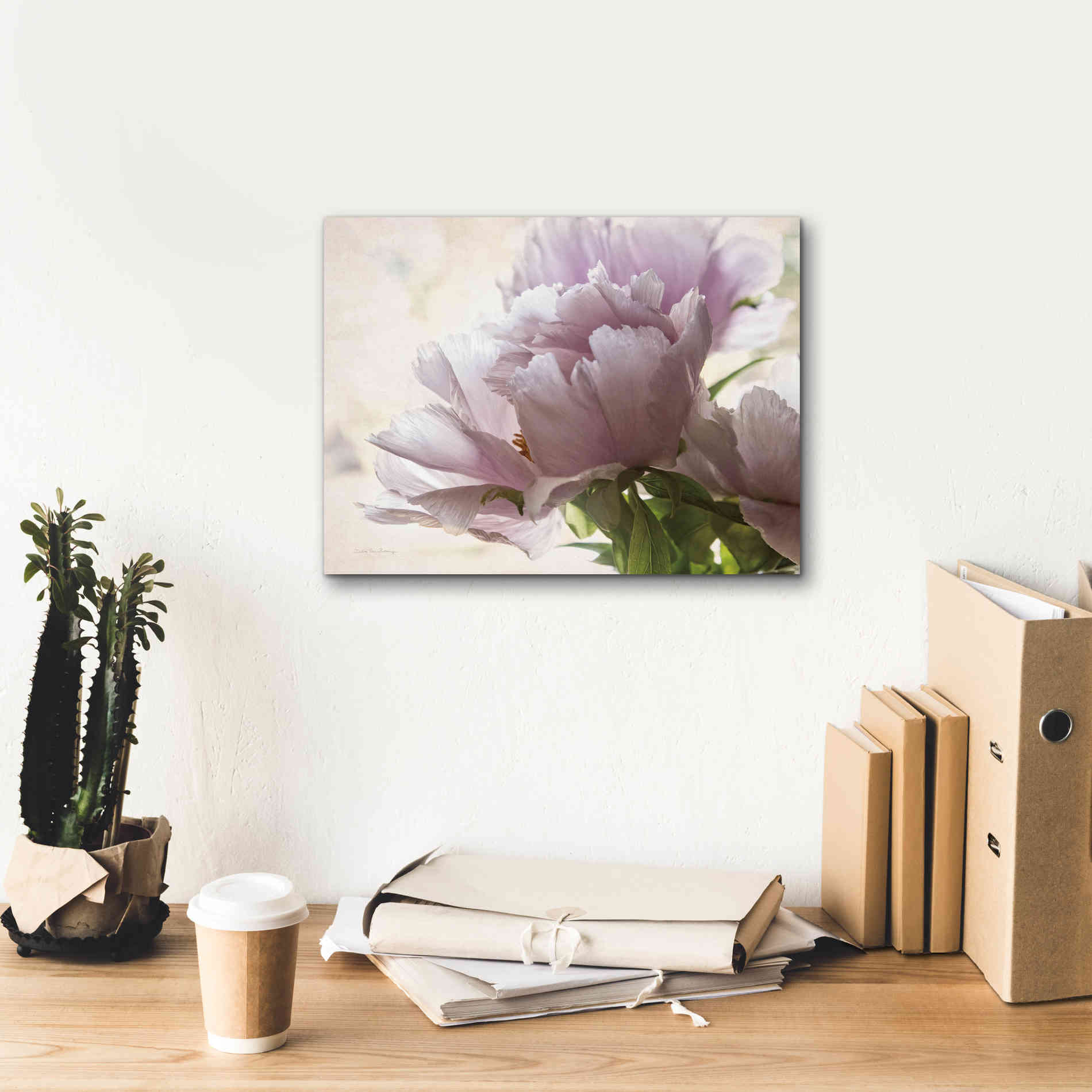 'Translucent Peony I' by Debra Van Swearingen, Canvas Wall Art,16 x 12