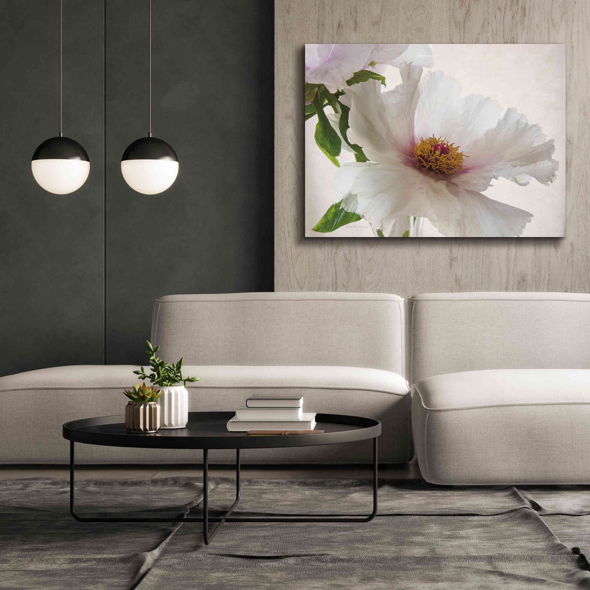 'Translucent Peony VI' by Debra Van Swearingen, Canvas Wall Art,54 x 40
