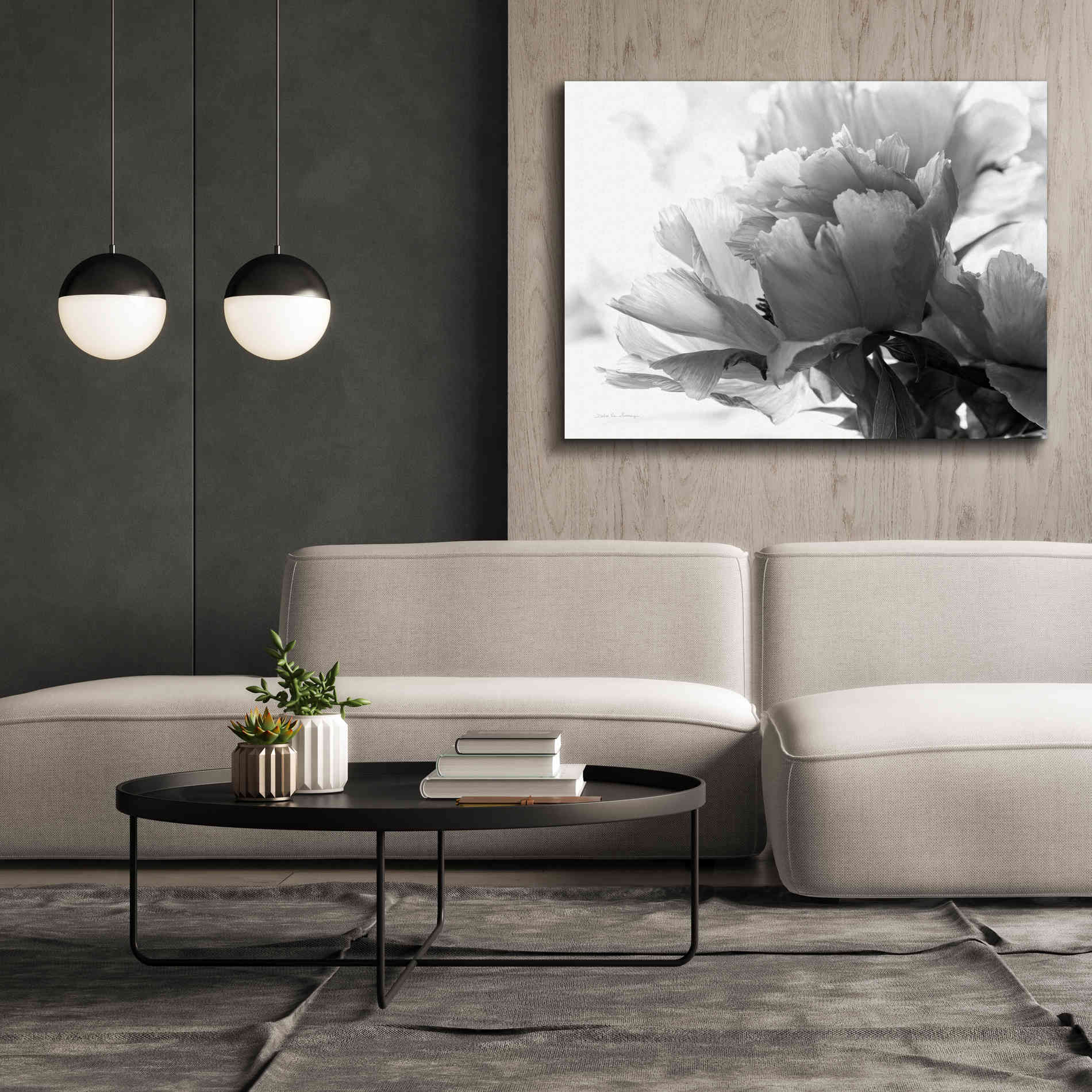 'Translucent Peony IBW' by Debra Van Swearingen, Canvas Wall Art,54 x 40
