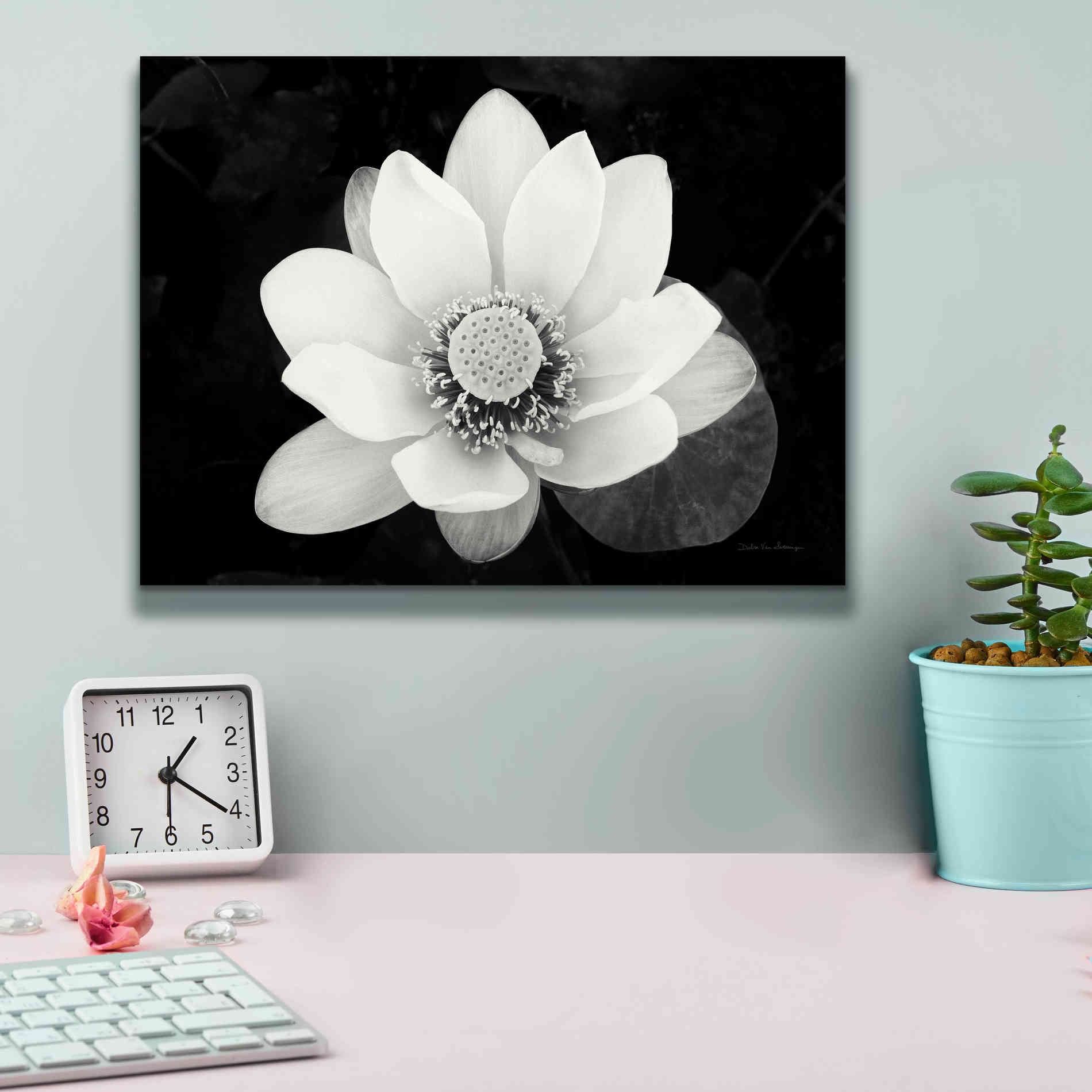 'Lotus Flower II v2' by Debra Van Swearingen, Canvas Wall Art,16 x 12